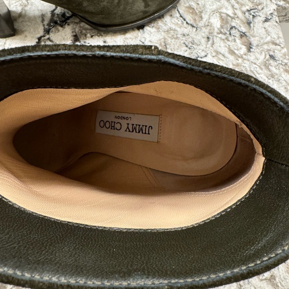 Jimmy Choo Olive Green Suede Ankle Boots size 37 - Picture 8 of 8